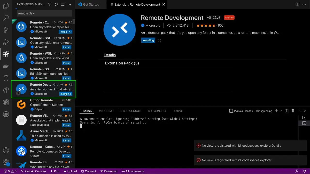 VSCode Remote Development